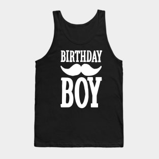 Birthday Boy Hipster mustache kids party anniversary gift Tank Top